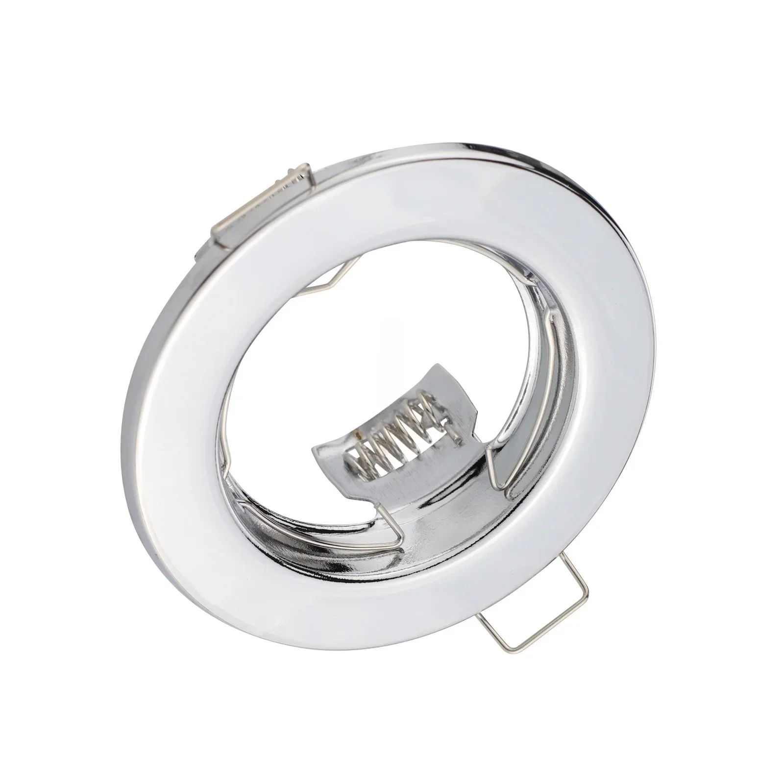 Marco de luz LED empotrado de estilo redondo cromado, accesorios de Metal, Downlight Gu10Mr16, diseño moderno, 60mm