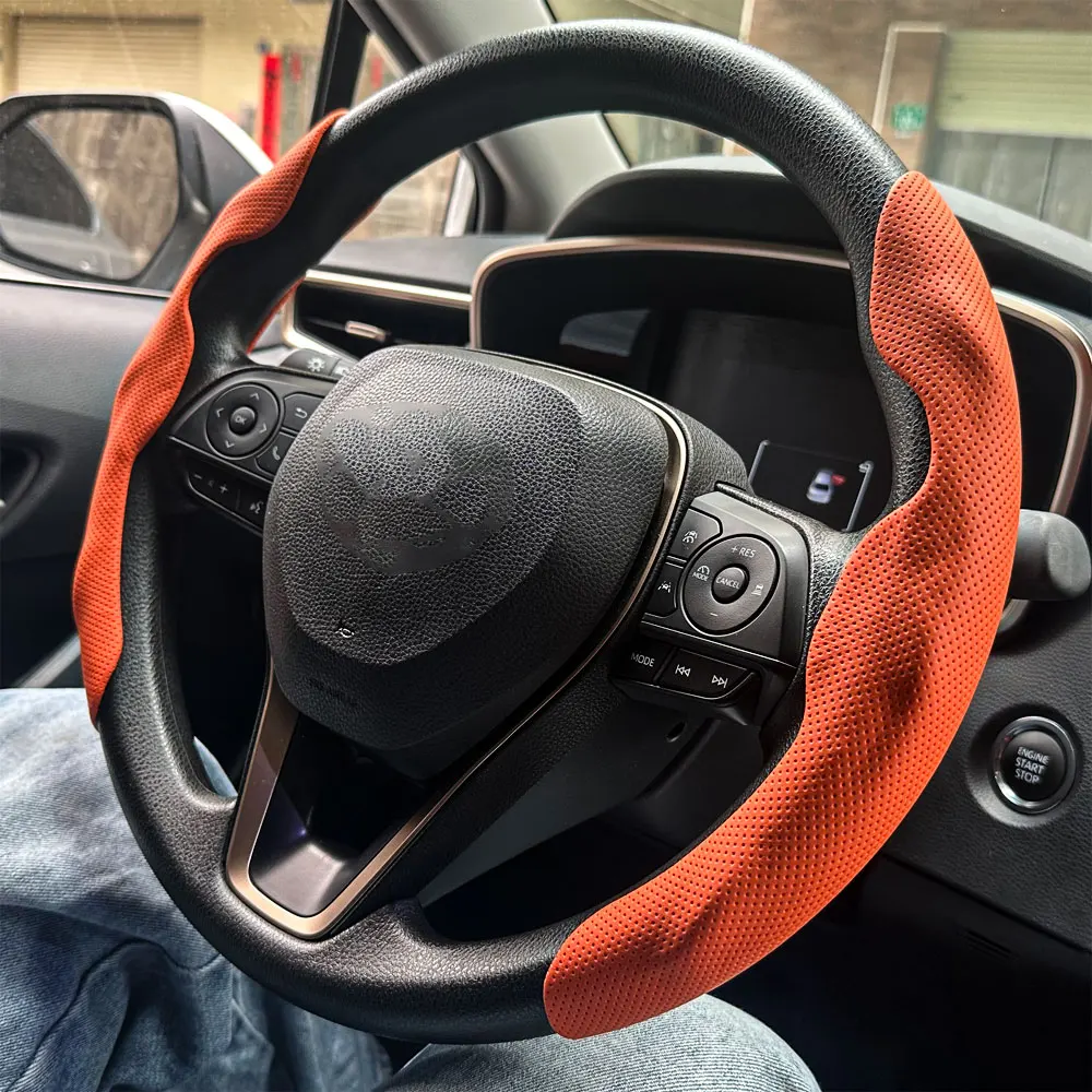 Non-Slip Car Steering Wheel Cover Carbon Fiber Booster Cover Auto Interior Accessories For BMW F10 G30 E92 G20 E46 E90 X3 X5 E53