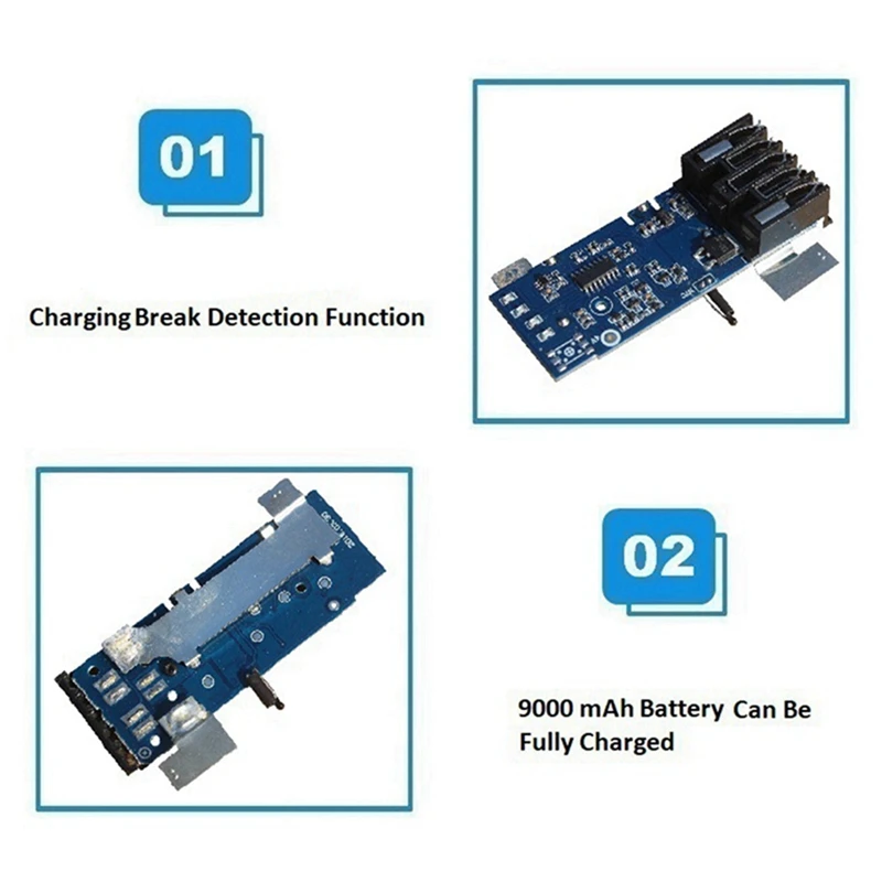 Placa PCB de 6 piezas para M18 18V, herramienta eléctrica de repuesto, protección de batería de litio, azul