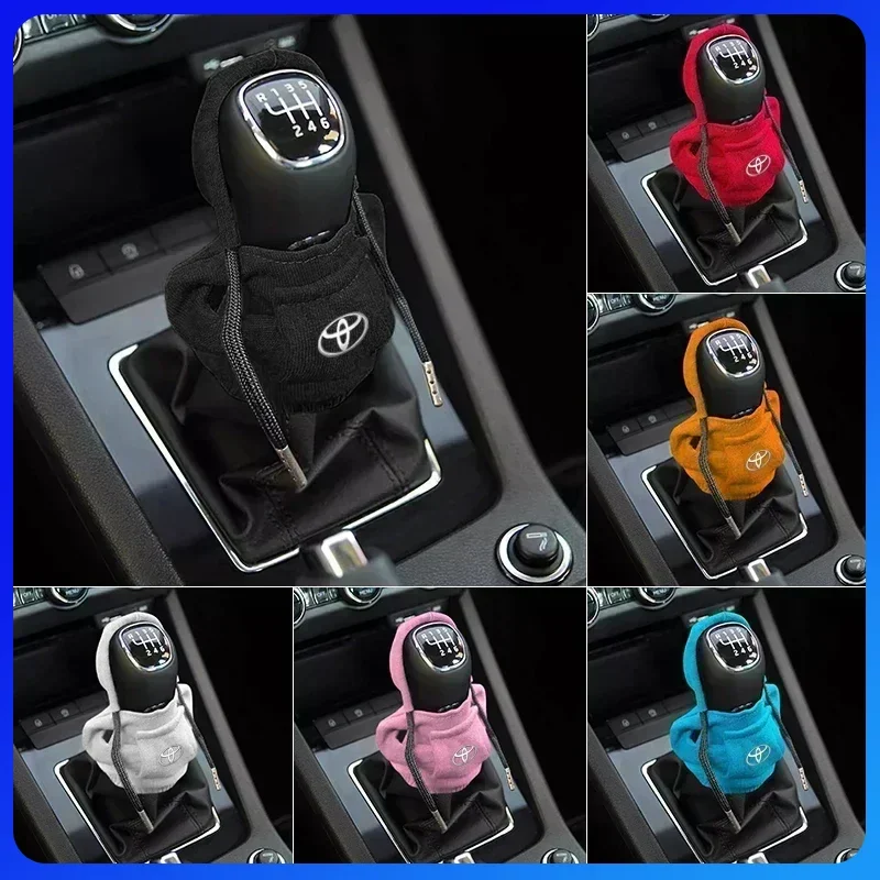 

Gear Shift Hoodie Cover Decoration Car Shift Lever non-slip Interior Decor For Toyota Corolla Camry avensis Prado Accessories