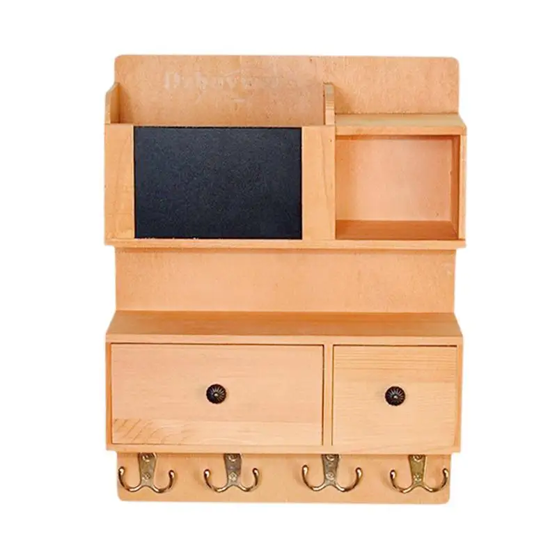 

Новая деревянная фотография с 4 крючками, фотография с полкой и доской, домашний декор для журналов, настенный прихожей, прихожей