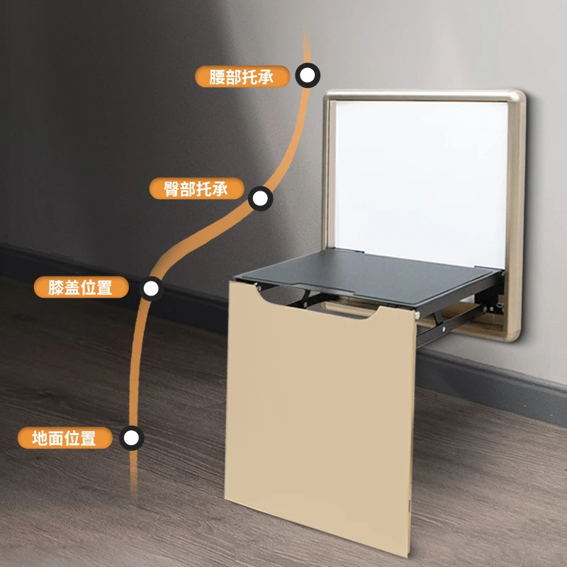 

Настенный складной табурет для прихожей, простой, незаметный, для переобувания, для ванной комнаты, утолщенный, для обуви