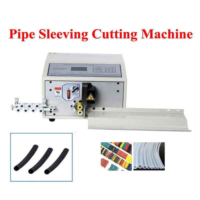 SWT508 QG Automatic Computer Wire Pipe Silica Plastic PVC Wire Tube Cable Sleeving Cutting Machine 200W Cutter Tool 220V 110V