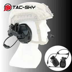 TS TAC-SKY Tactical Electronic Noise-Canceling Pickup RAC Headset for Tactical Helmets ARC Track FAST/ACH/MICH Series Helmets