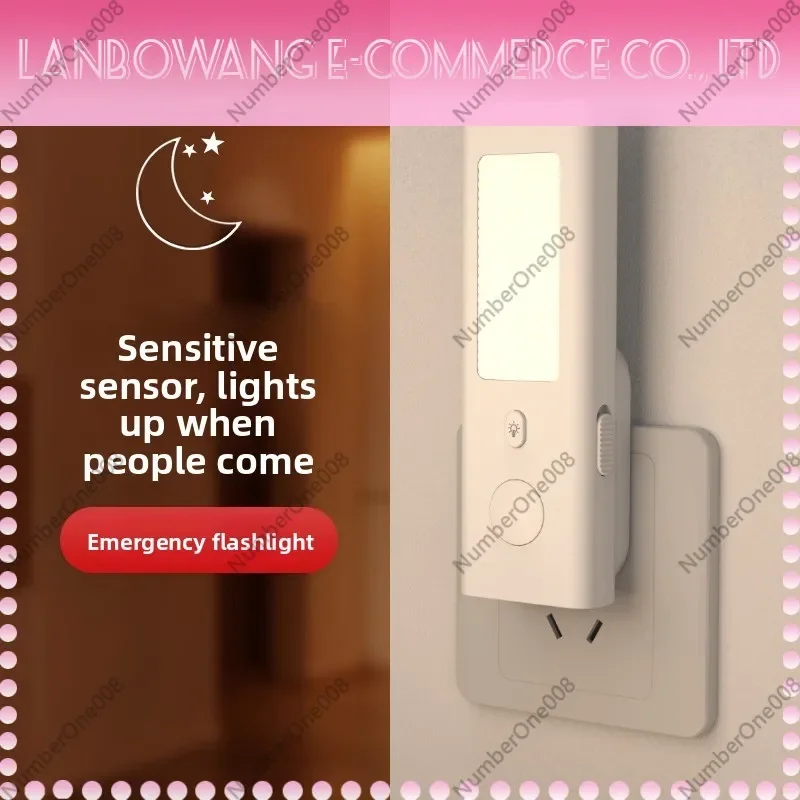 Motion Sensor Night Light - Plug-in with Switch, Instant-on Energy Saving LED for Hallway Bedroom, Auto on/Off view 4