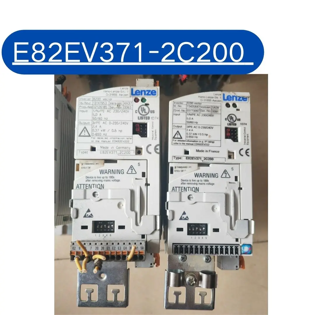 

second-hand E82EV371-2C200 inverter 0.37KW 220V tested ok