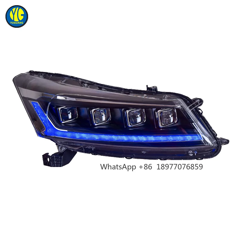 

Для Honda Accord 8-го поколения 2008 2009 2010 2011 2012 2013, автомобильные аксессуары, светодиодные фары, передние фары, обновленные фары, фары