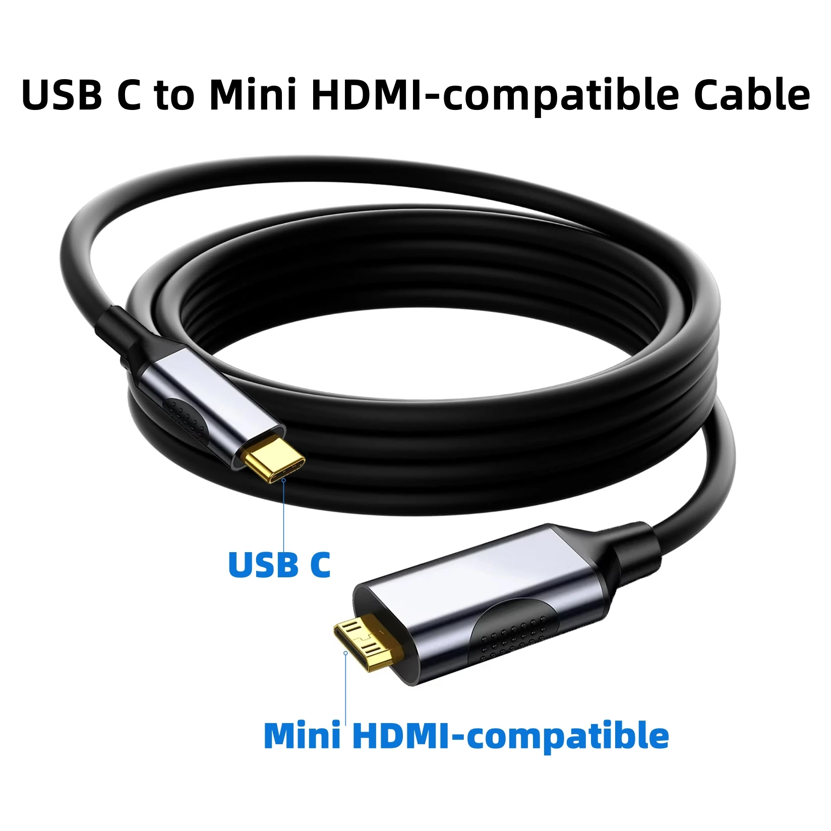 Kabel USB C Thunderbolt3 do Mini HDMI 4K@60Hz Kompatybilny z Samsung Phone16/15 Series Macbook Pro Przenośny monitor — zdjęcie produktu 7