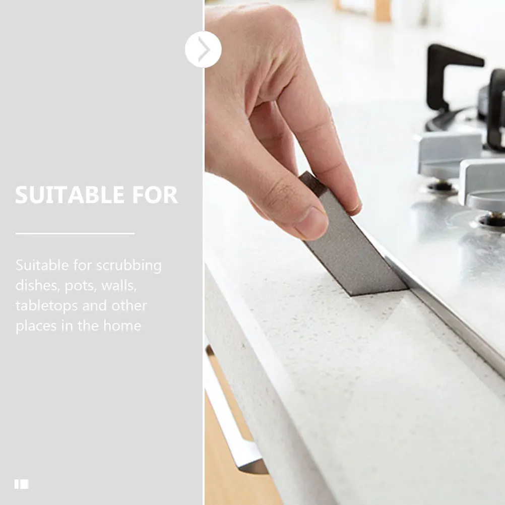 10Pcs Convenient Carborundum Sponge Durable Kitchen Accessory Remove Stubborn Stains Easy to Use and Reuse Carborundum Sponge