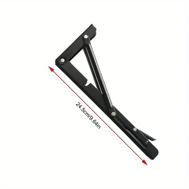 

2pcs Home Storage 90 degree Angle Stainless Steel Triangle Adjustable Floating Shelf Bracket Wall Mounted Table Folding Shelf