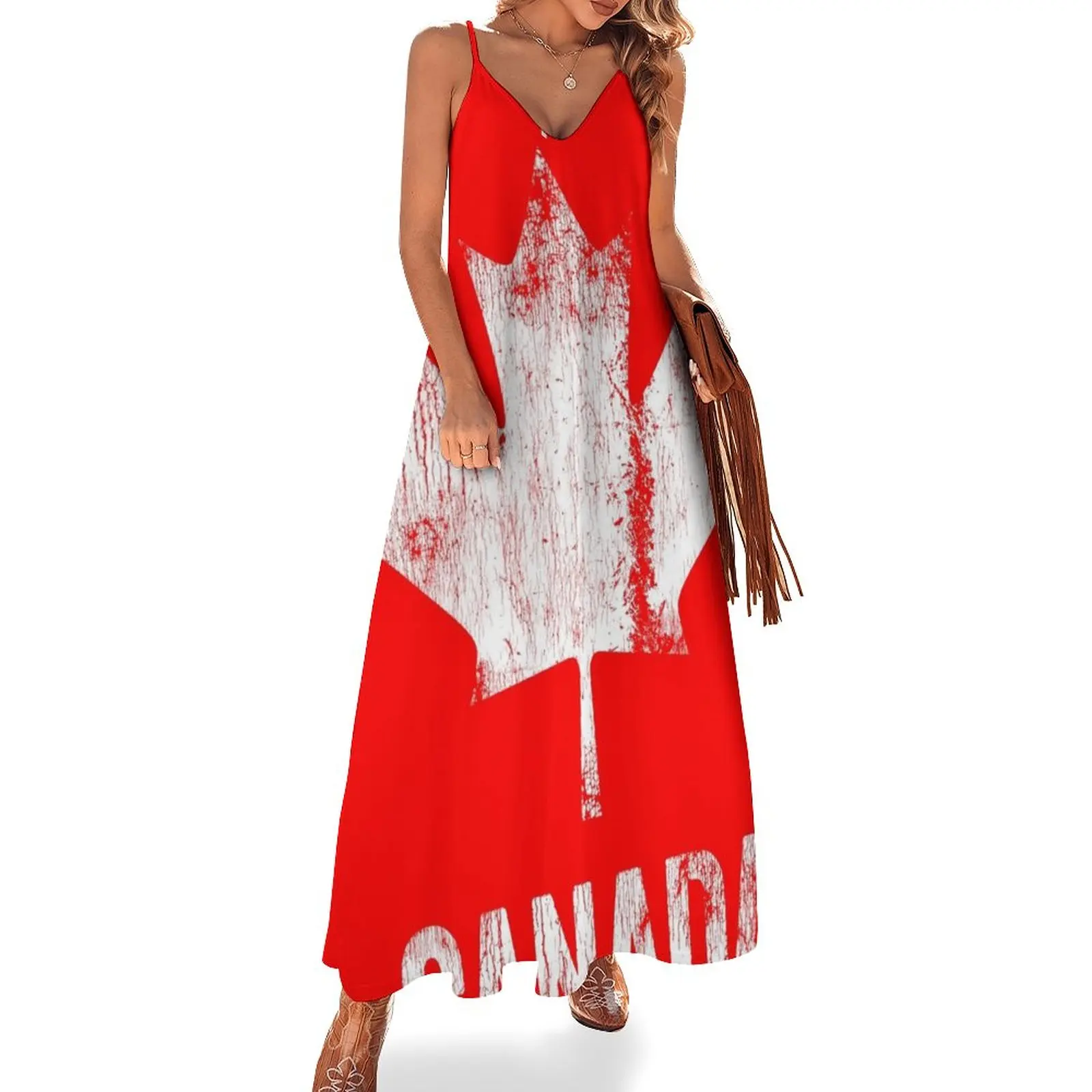 

Canada - Established 1867 Sleeveless Dress women long dresses Clothing female summer dresses women 2024 dresses for womens