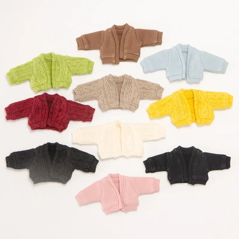 ob11 babykleertjes P9 gebreid vest Ymy lange mouwen jas GSC klei beeldje 1/12 bjd trui body9 hoodie
