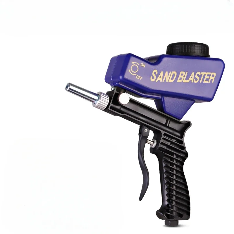 Pneumatic sandblasting gun small polishing handheld rust remover refurbished metal gun head