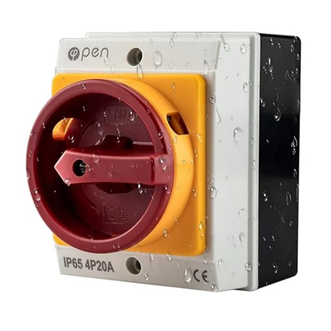 OKP Series 20A Weatherproof Rotary Isolator Switch OKP-20A/4P With Protective Box ON-OFF Power Cutoff Function