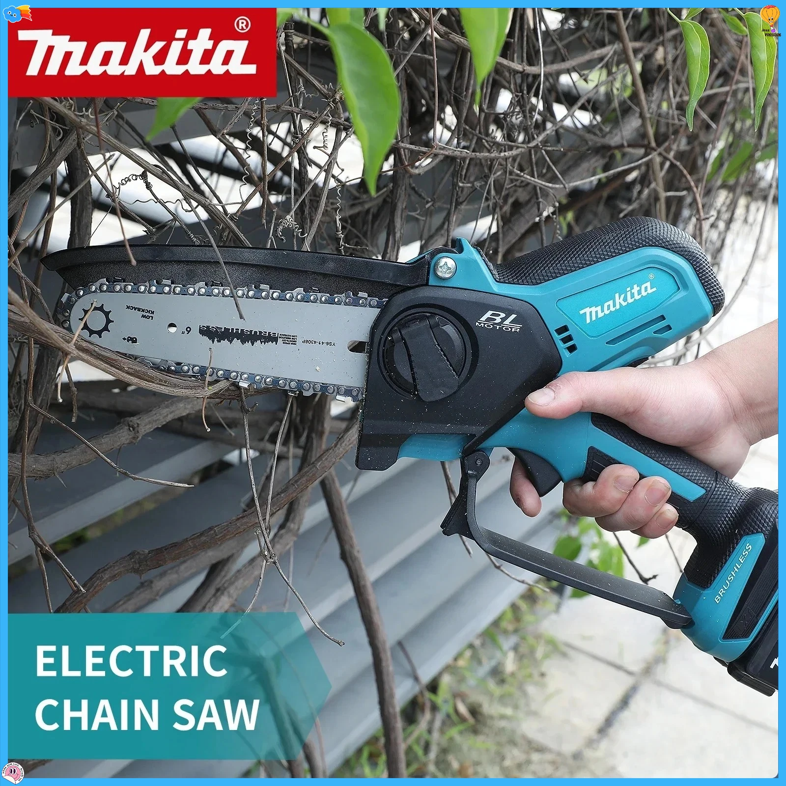ماكيتا 8 بوصة منشار كهربائي محمول باليد قطع الأشجار الخشبية بالمنشار حديقة تشذيب الخشب أداة السلطة سلسلة المنشار #2