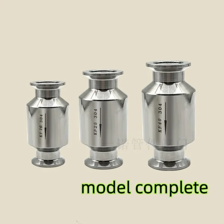 

KF16-KF63 stainless steel quick installation clamp type exhaust check valve, vacuum valve joint, pipe joint, clamp installation