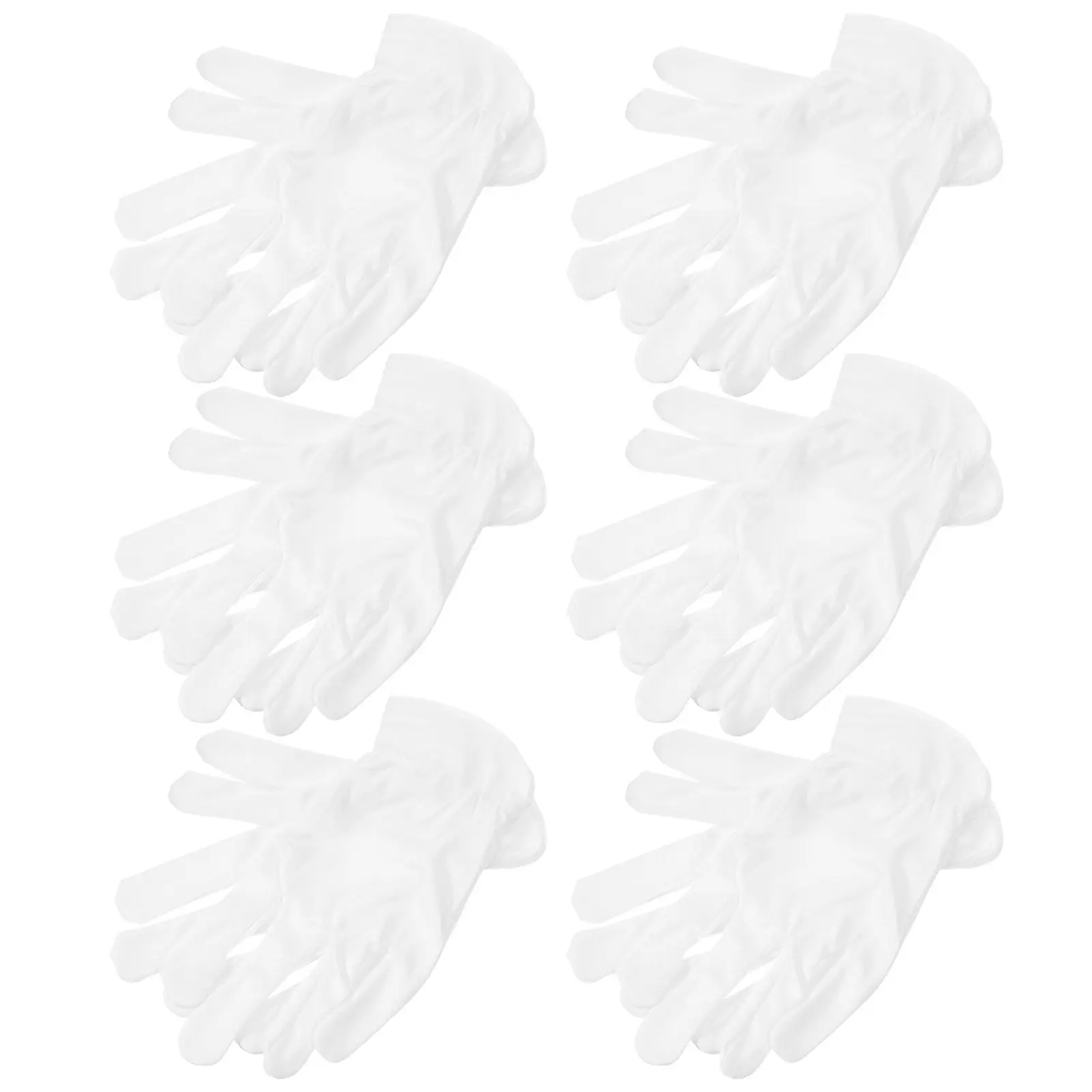 

6 пар белых перчаток из микрофибры, антистатические, для работы с ювелирными изделиями, монетами, художественными изделиями, инспекционных работ, нескользящие, надежно фиксирующиеся, из микрофибры