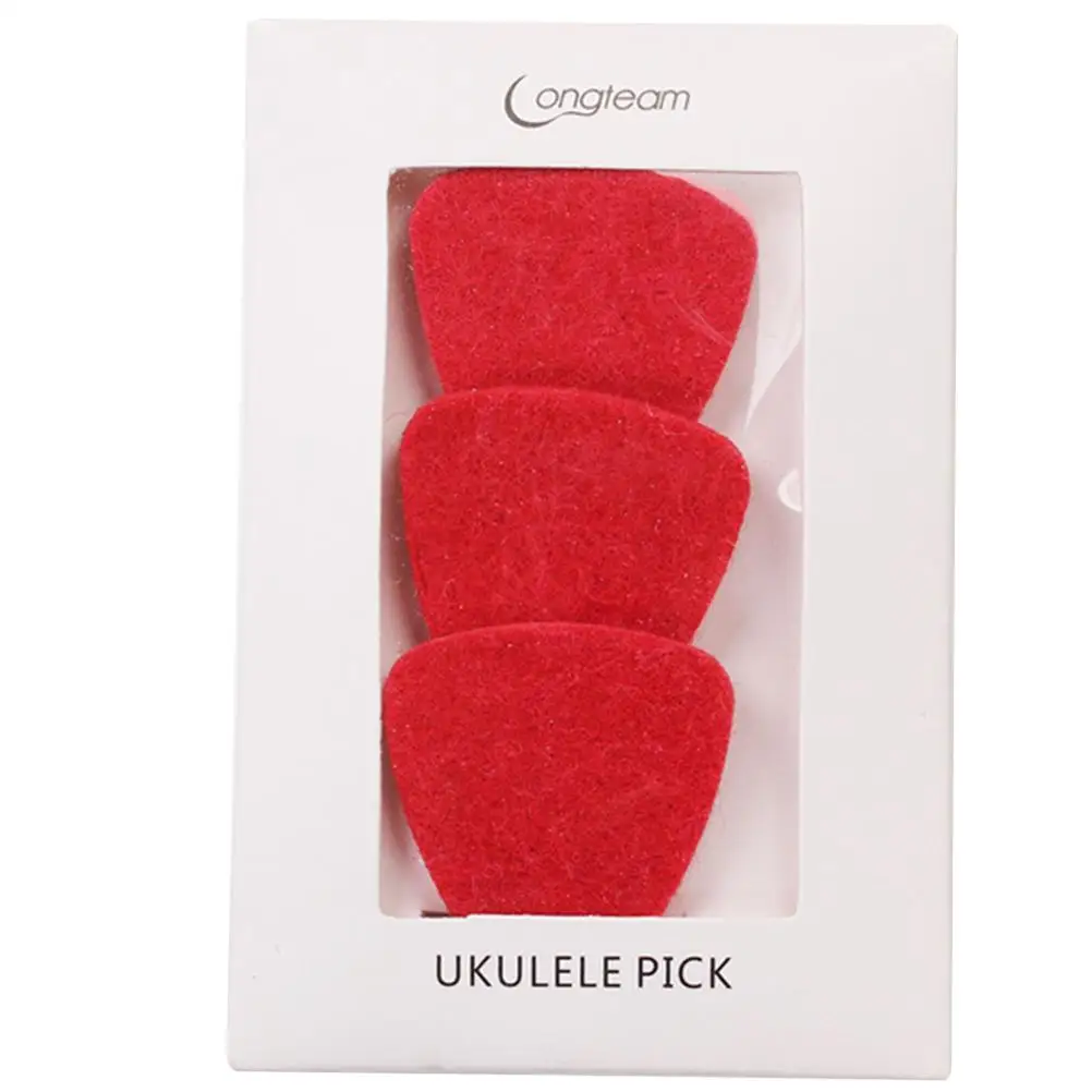 

3 Pcs Wool Felt Guitar Picks Lightweight Portable Easy to Use Store Decorated Fine Workmanship Unique Creative Safe Harmless