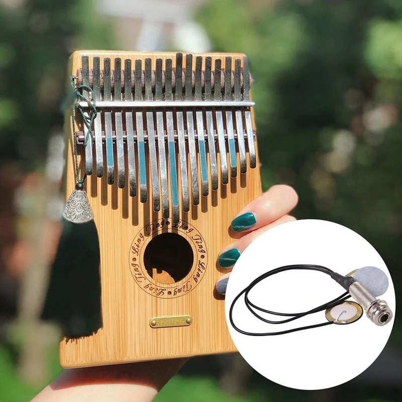 Microphone de contact piézo-électrique 4X, 3 transducteurs 514-ups avec prise de broche d'extrémité pour Kalimba