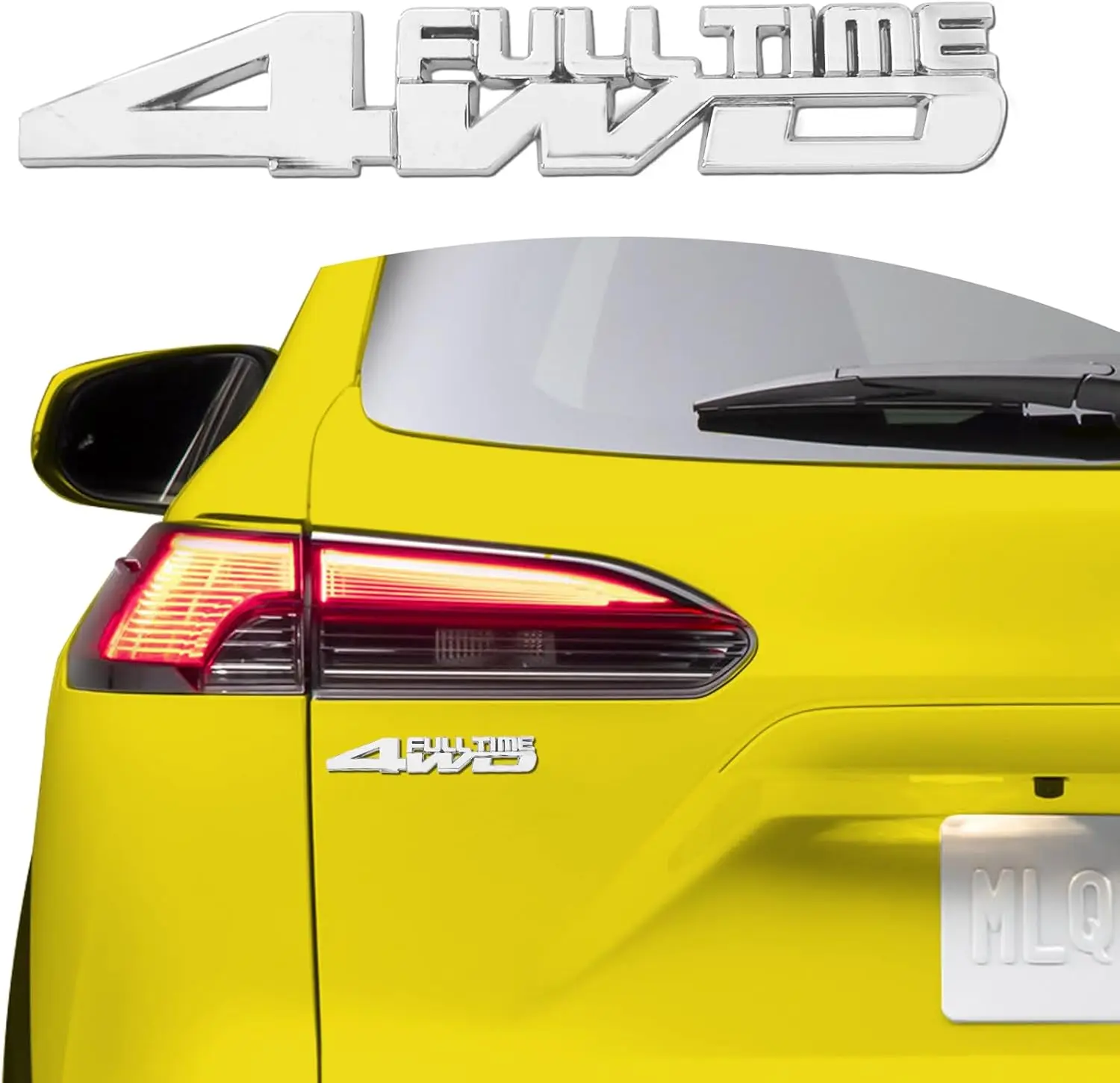 

4X4 Emblem Badge 3D Logo Fender Badge Decal Car Sticker Full Coverage Adhesive Replacement Compatible with Toyota 4Run Truck
