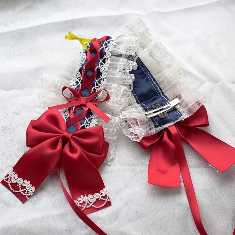 Cerceau de cheveux doux pour filles, bandeau de Cosplay à volants, accessoires pour cheveux, ruban avec nœud en dentelle, coiffure Lolita, couvre-chef DIY