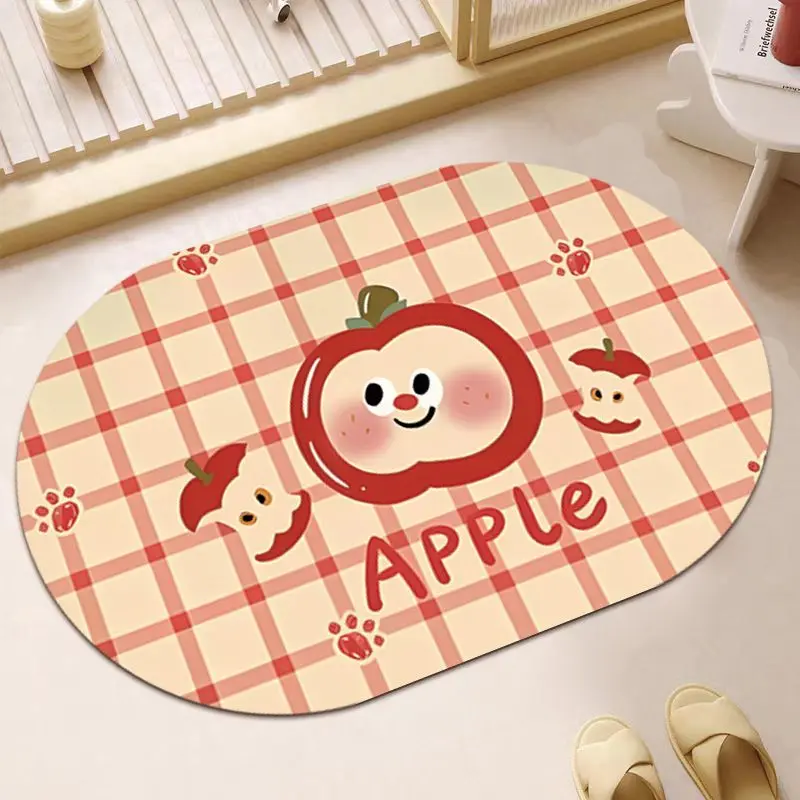 New cartoon ins wind diatom mud carpet bathroom non-slip absorbent foot mat kitchen bedroom home wear-resistant floor mat