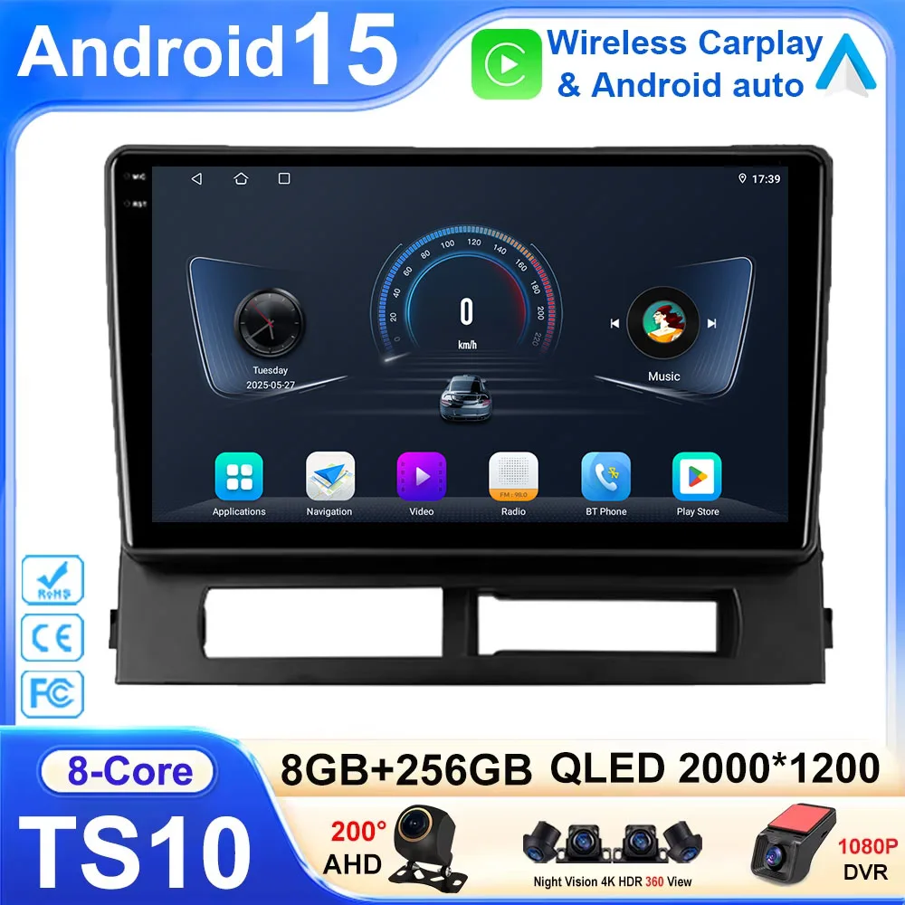 Android For Toyota Prius XW20 II 2 2003 - 2011 Multimedia Stereo Radio Video Player Screen Carplay HDR QLED Screen Dash Cam WIF