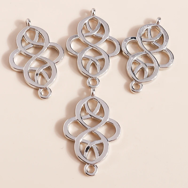 Leslie 10 Stück Vintage-Anhänger in Antik-Silberfarbe für die Herstellung von Ohrringen, Halsketten, Armbändern und Schmuck – Detail 4