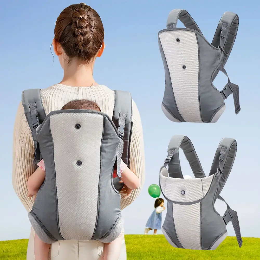 

Shoulder Strap Baby Carrier Breathable Mesh Skin-Friendly Newborn Hip Carrier Sturdy 4 in 1 Infant Holder Moms & Dads
