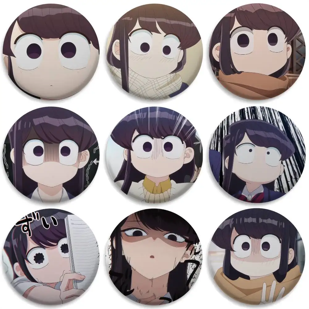 

K-komisanS Anime Cute Badges Round Exquisite Badge Brooches Creative Pins For Clothes Hat Backpack Gift Accessories
