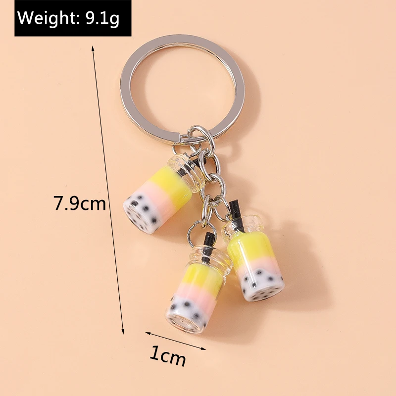 Niedlicher Sommer-Getränkeflaschen-Schlüsselanhänger für Frauen und Männer, Autoschlüssel, Handtaschenanhänger, Schlüsselketten, DIY-Schmuckzubehör – Detail 1