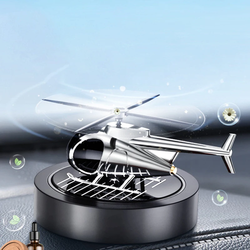 

Solar Fragrance Car Air Freshener Helicopter Solar Power Rotating Propeller Aroma Diffuser Auto Interior Decoration Aromatherapy