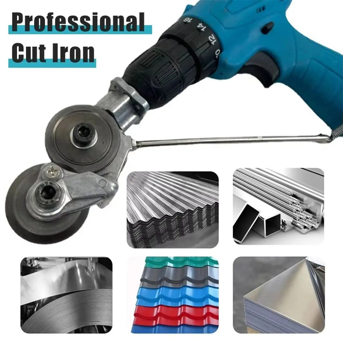 Metal Cutter Retrofit Shear Quick Cutting Professional Electric Retrofit Shears Attachment Cutting Tools for Various Iron Parts