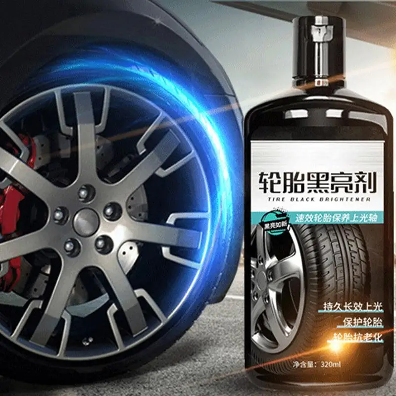 Tire Dressing 320ml Wet Tire Finish Long-lasting Tire Protectant Gel Fast Drying Gloss Wheel Care Shine Waterproof For Cars