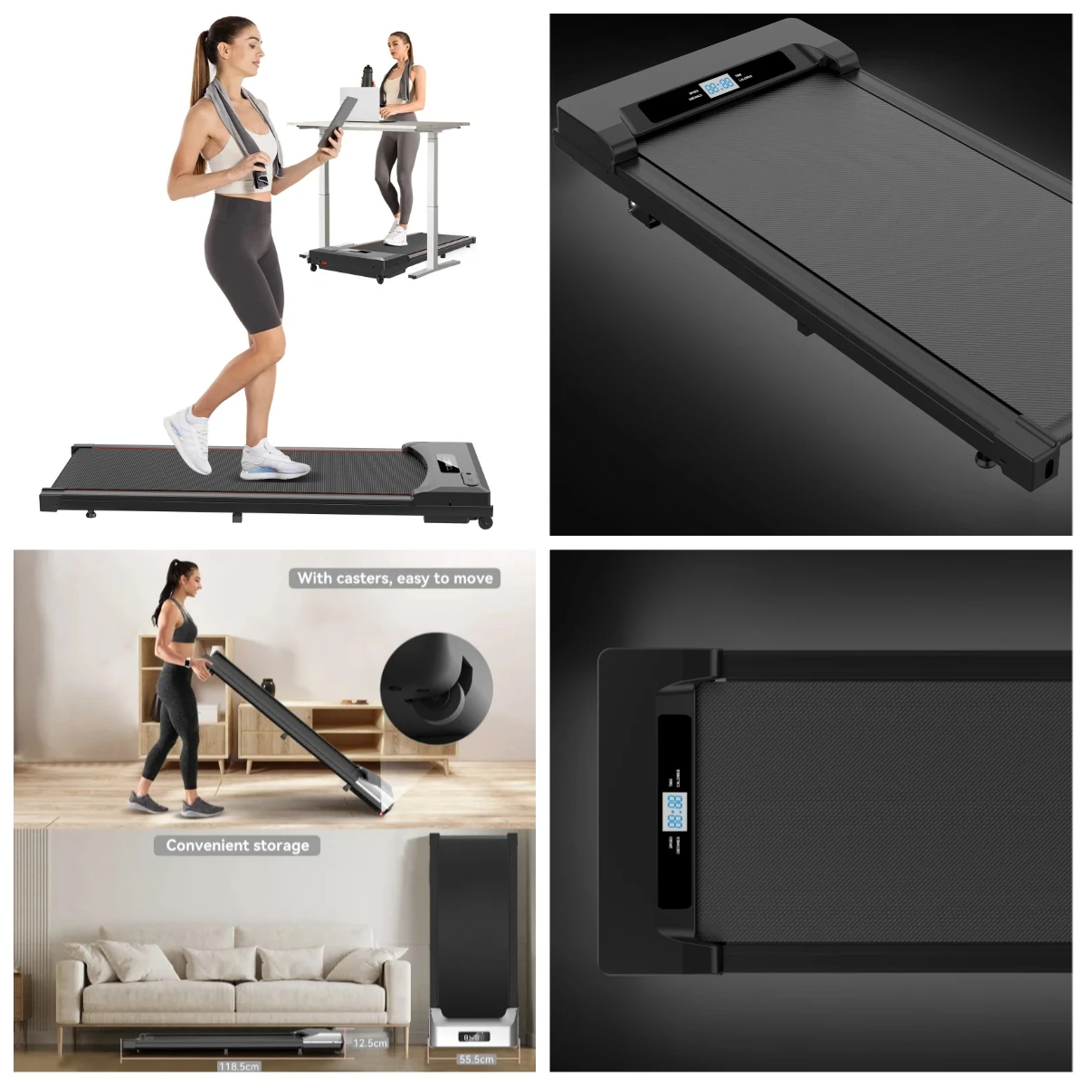 

Электрическая беговая дорожка Gold Seller для фитнеса, тренажер для бега под столом, домашняя беговая дорожка с LED-экраном