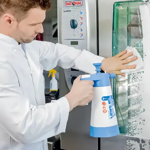 Kwazar Car Wash Disinfection Spray Kitchen Spray Bottle Hand Held Acid Resistant Atomizing Pneumatic Bottle 1.5L Multi Scenario