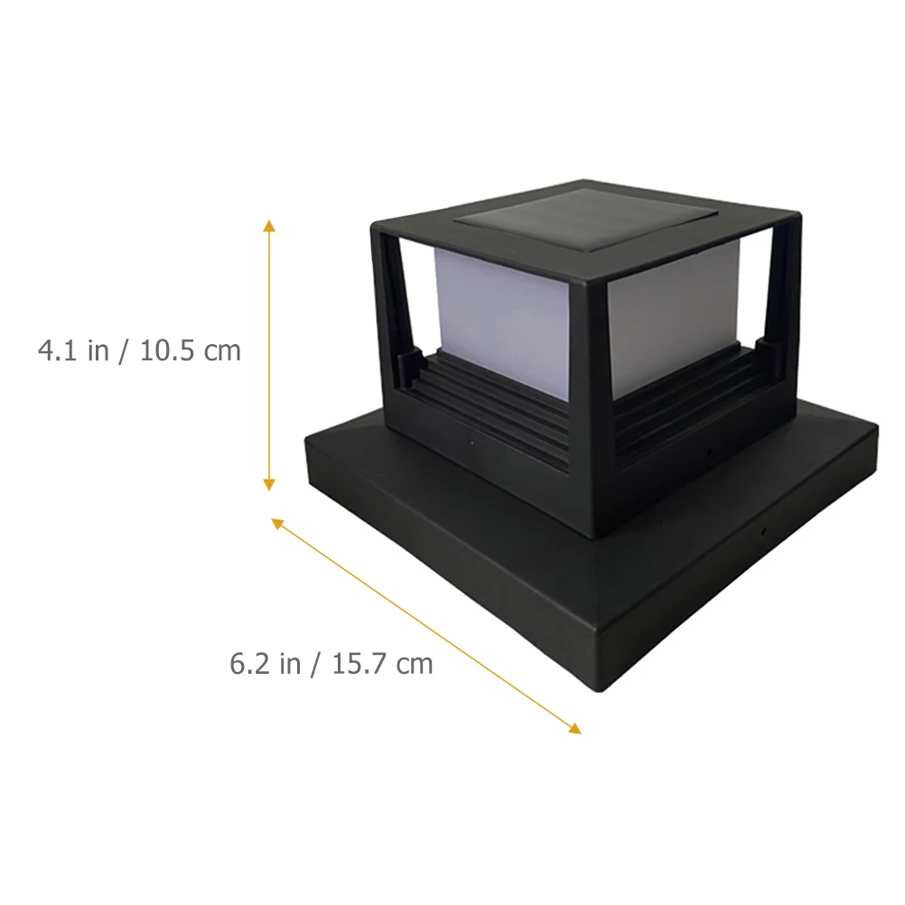 

Solar Column Light ABS Modern Outdoor Post Lamp Waterproof Pillar Lantern for Lawn Fence Decor Solar Powered IP44