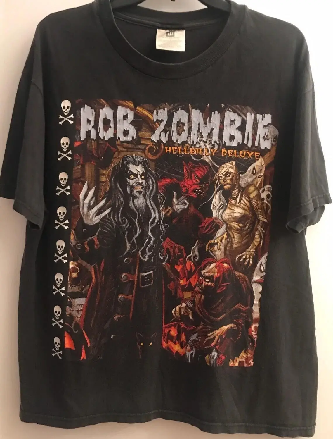 Vintage 1998 Rob Zombie Hellbilly Deluxe Tour Cotton Unisex Tshirt KH4077