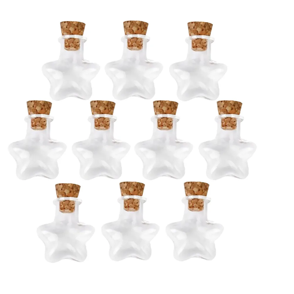 20Pcs Creative Small Glass Wish Jars with Natural Cork Stopper Multifunctional DIY Wishing Bottle Perfume Bottle Sand Decoration