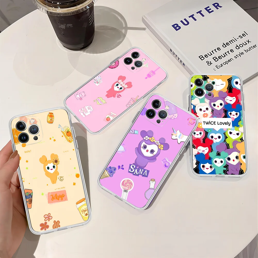 L-Laburi T-Twice Lovelys Phone Case Silicone Soft For Iphone 16 15 14 13 12 11 Pro Mini XS MAX Plus X Cover