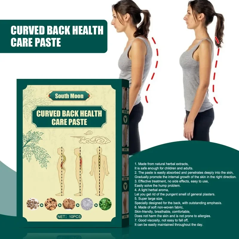 Curved Back Correction stickers Right Posture health Patches repair Hunchback Round Shoulders joint spine neck pain Relief