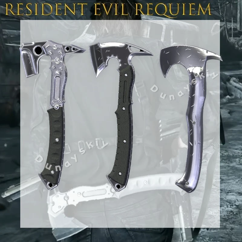 Resident Evil Requiem Leon Axt Cosplay Requisite Spiel Halloween Filmreplik Komplette Filmsammlung Kleidung Camping Axt Taktische Axt