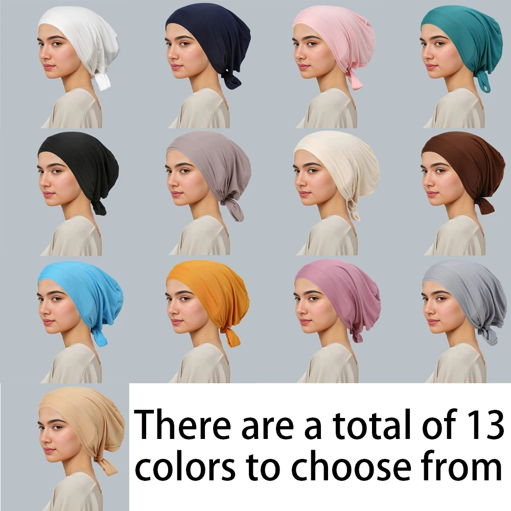 RIMAIRE Pure Color Muslim Hijabs For Women Lightweight And Convenient Muslim Hijab Women Clothing Headscarf Hijab Cap