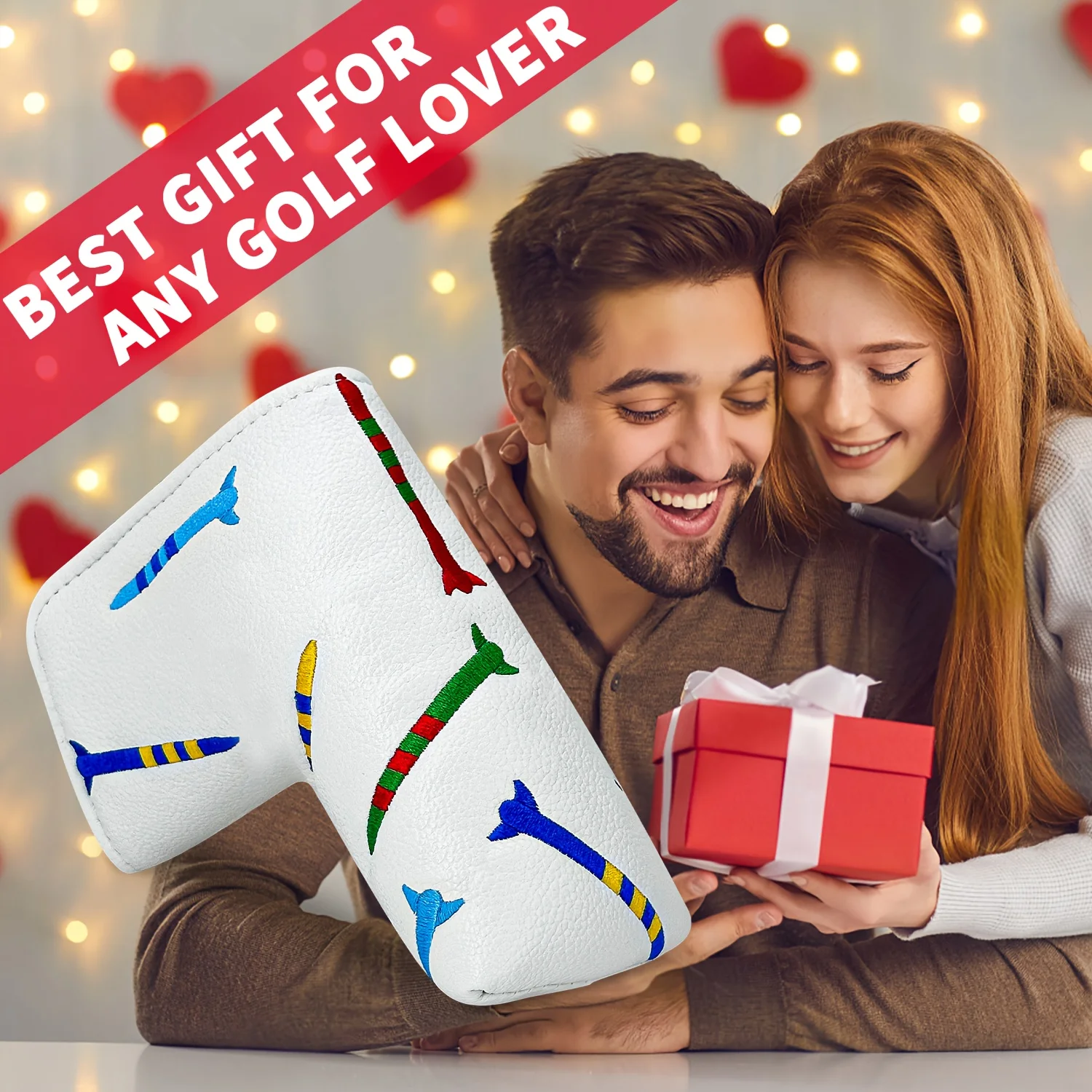 Vibrant Nail Design Golf Club Head Cover - Durable Shock-Absorbing Protective Gear with Colorful Stripes & Polka Dots image 5