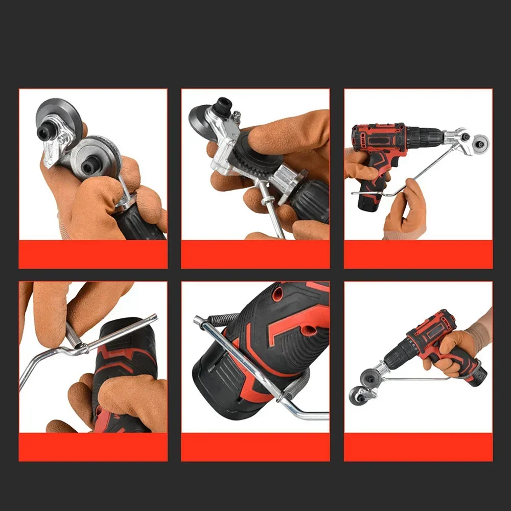 2024 Upgrade Version Grade Drill to Shear Titanium Steel Electric Scissors Thin Steel Plate Nemesi Electric Drill Plate Cutter