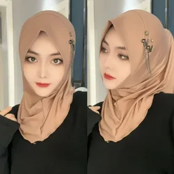 Berretto istantaneo Hijab con copertura casual semplice per donna musulmana