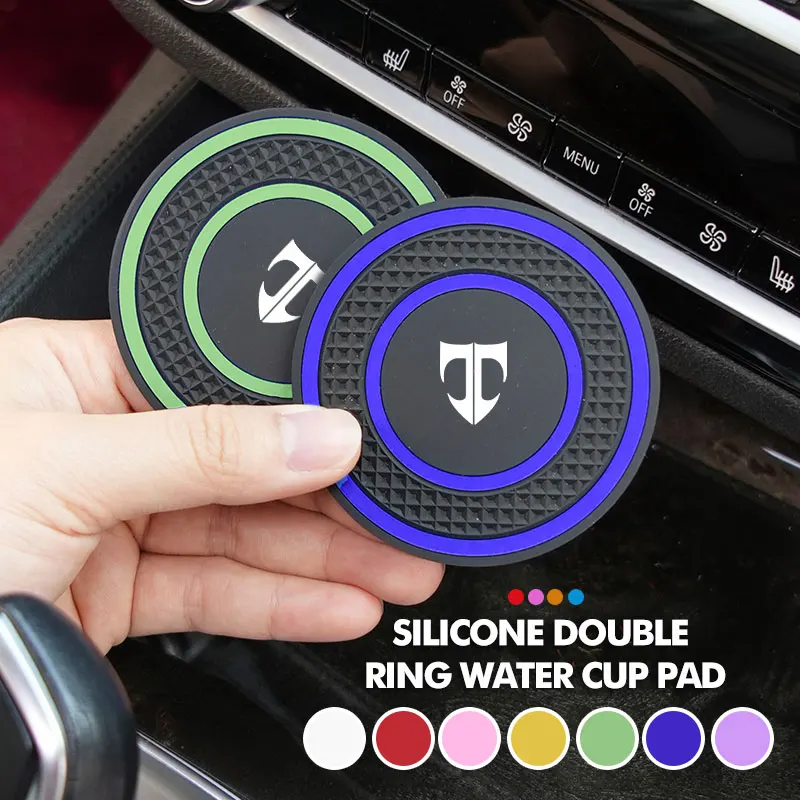 2 قطعة سيليكون سيارة كأس الماء منصات المضادة للانزلاق كوستر حصيرة لشركة هيونداي توسكاني كوبيه تيبورون 2004 2005 2006 2007 2008 2009