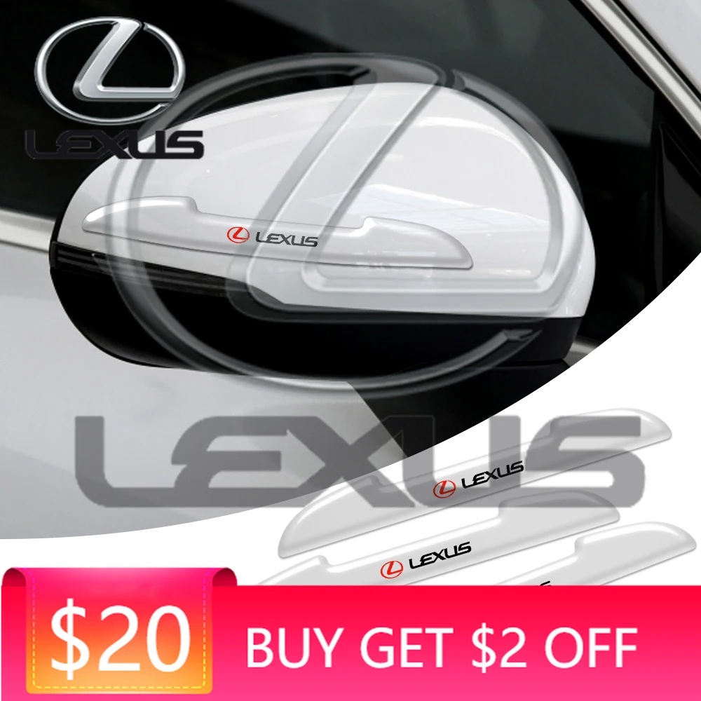 

Emblems 4PCS Car Door Edge Protector Stickers Anti Collision Strips Accessories For Lexus Fsport GX NX IS RX300 RX350 CT200H GX4