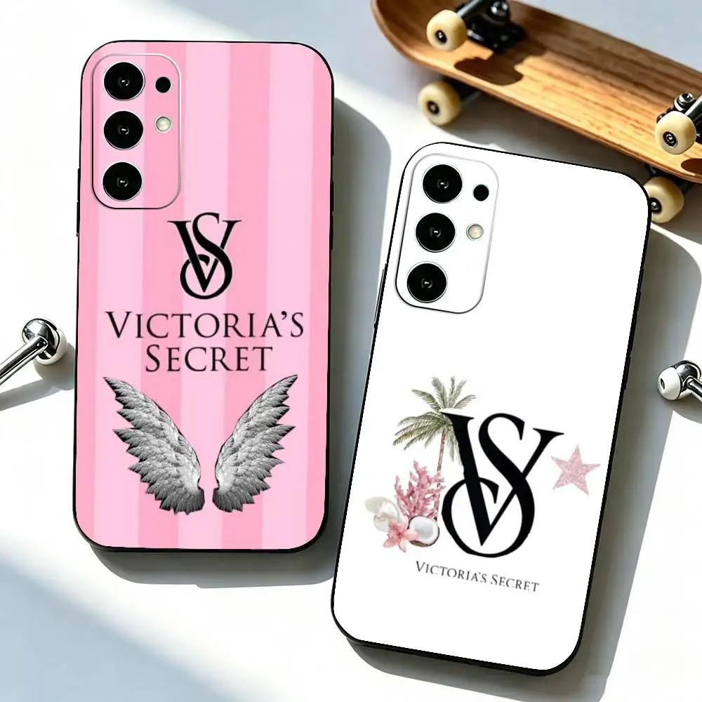 For V-Victoria S-Secret Logo  Phone Case For Samsung S25,S24,S21,S22,S23,S30,Ultra,S20,Plus,Fe,Soft Silicone Black Cover