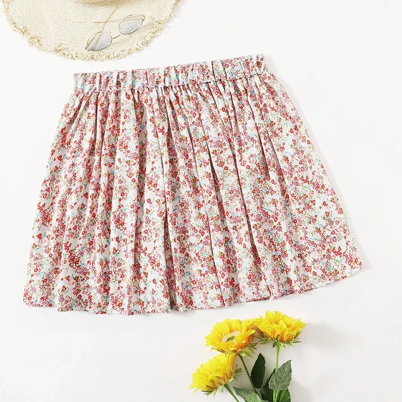 Plus Size Floral Print Summer Casual A-line Skirt Women High Elastic Waist Elegant Boho Chiffon Skirt Plus Size Bottoms 7XL 8XL